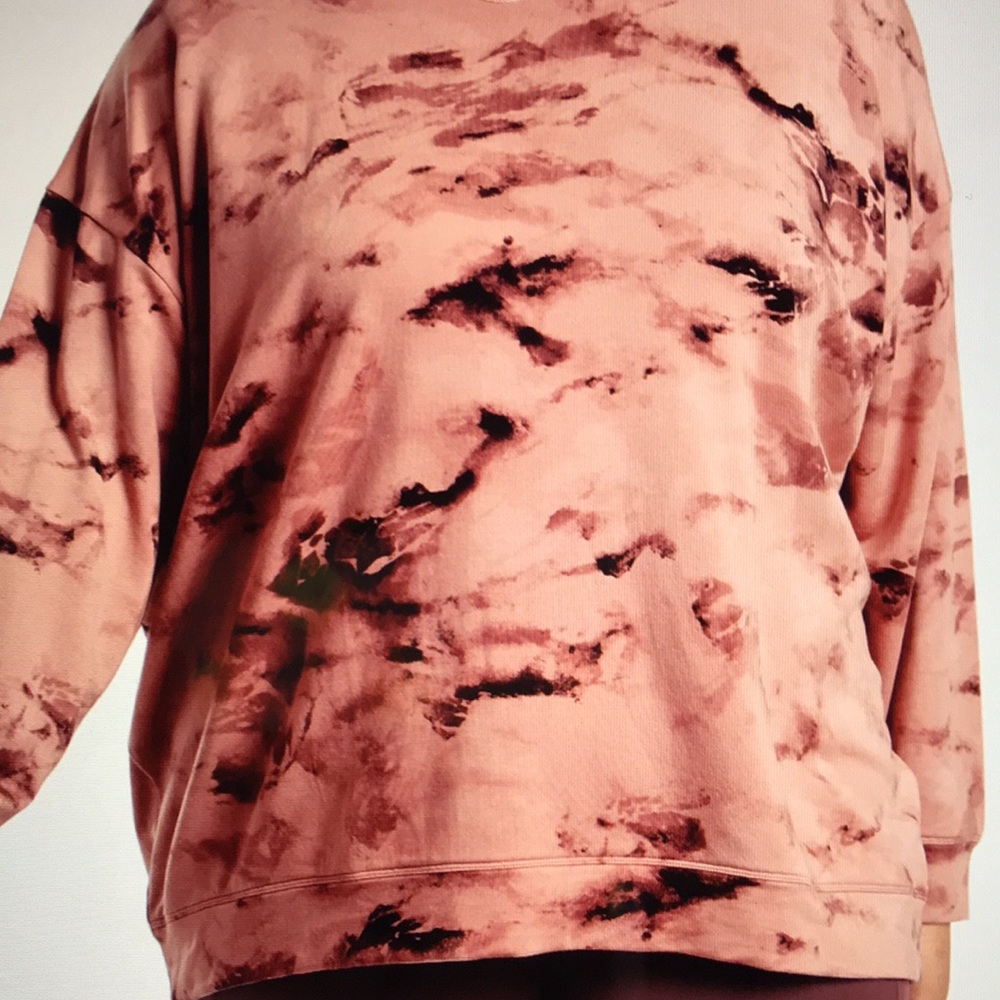 Athleta Balance Printed Balance Pullover. Marine Palermo Pink. Size 3X. NWT.